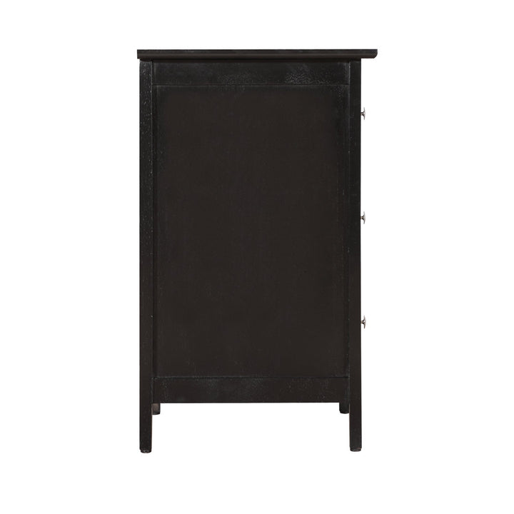 Emjay 3 - Drawer Nightstand Glory Furniture Color: Black