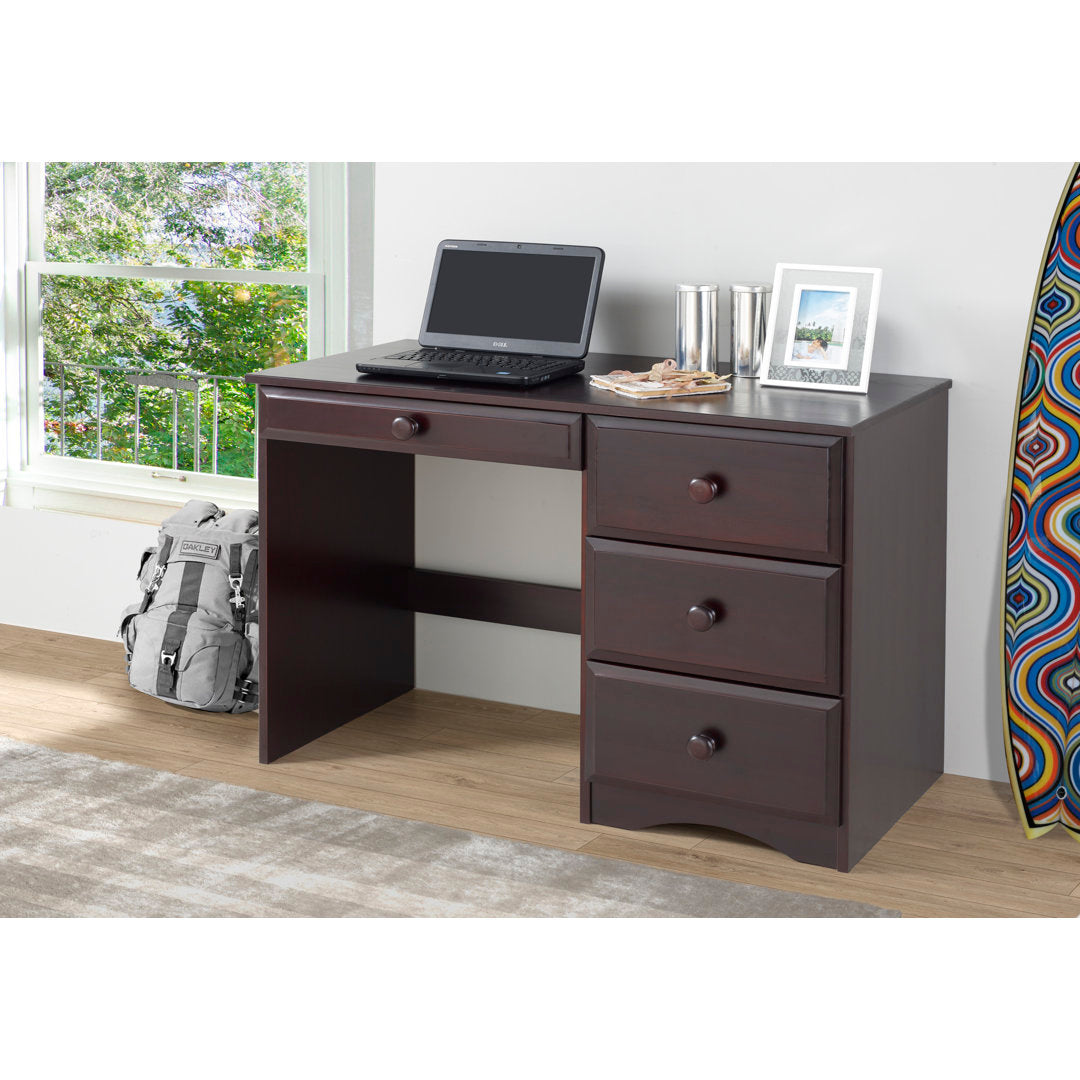 Kellie Writing Desk Three Posts™ Baby & Kids Finish: Cappuccino