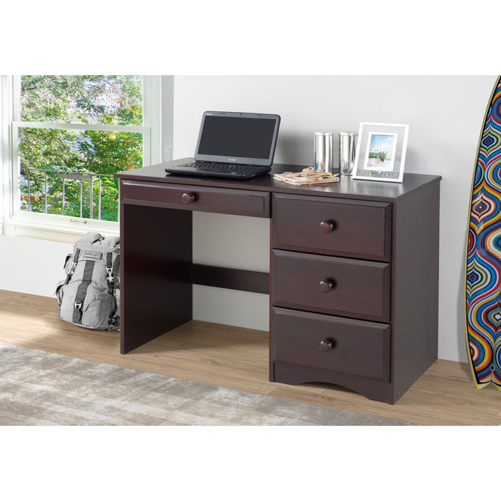Kellie Writing Desk Three Posts™ Baby & Kids Finish: Cappuccino