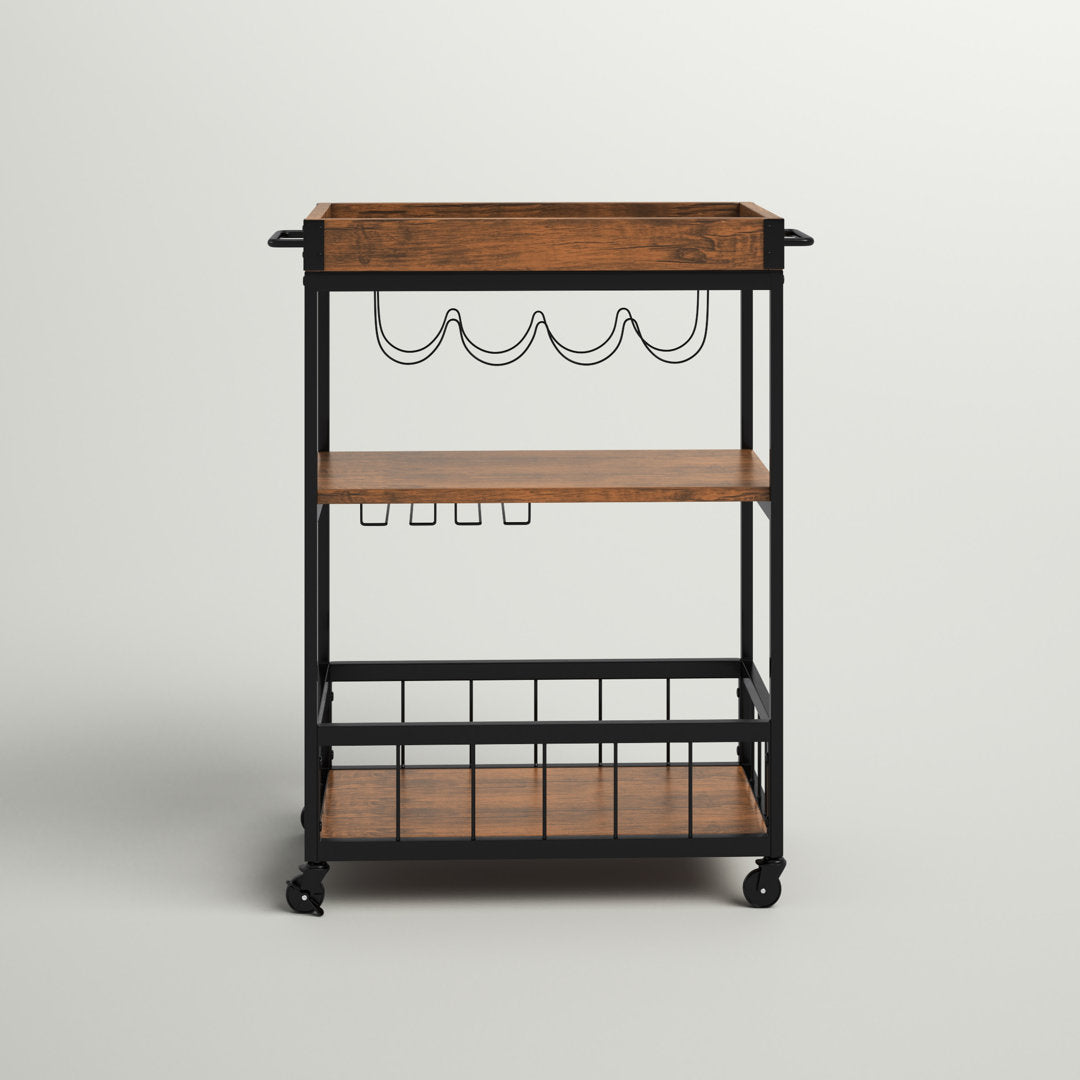 Raelynn Mobile Metal Bar Cart Sand & Stable™