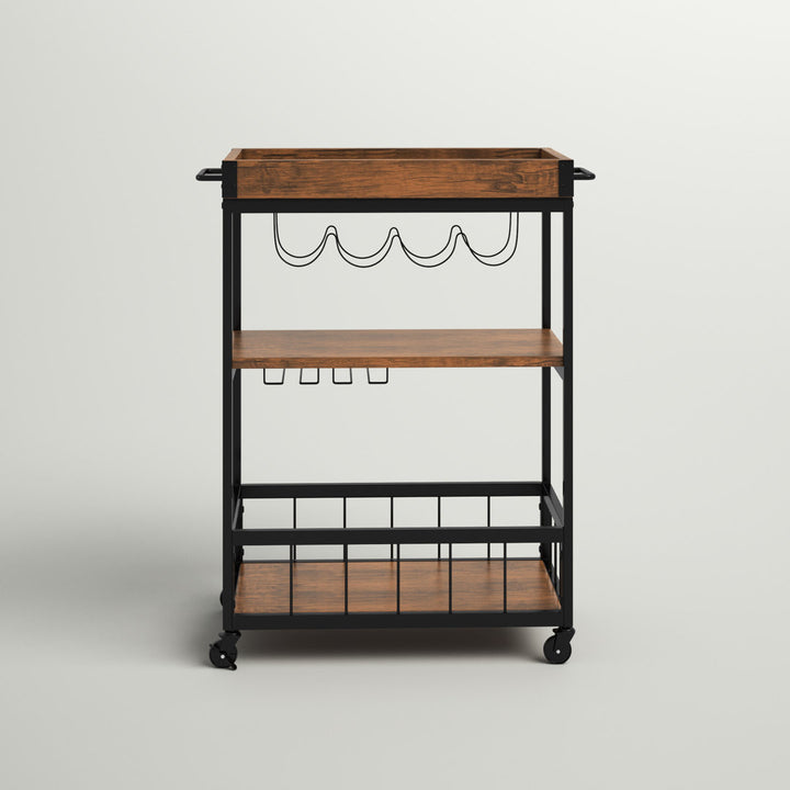 Raelynn Mobile Metal Bar Cart Sand & Stable™