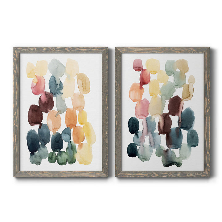 Desert Stones I - 2 Piece Picture Frame Painting Set on Canvas Wade Logan® Size: 43.5" H x 31.5" W x 1" D" Format: Gray Framed Canvas