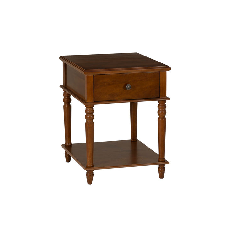 Birkley End Table with Storage Drawer Sand & Stable™ Color: Hazelnut
