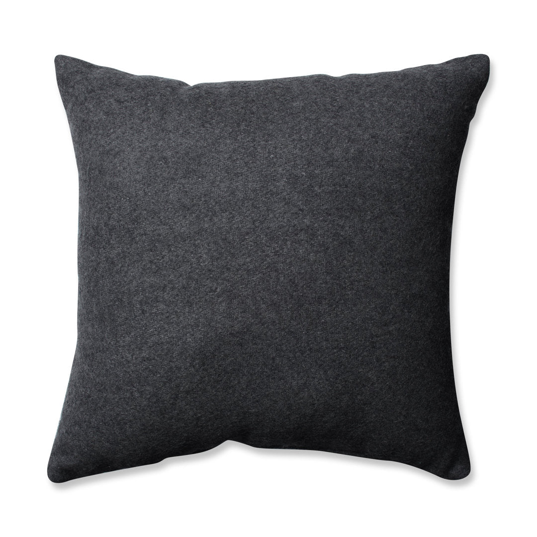 Square Cotton Pillow Cover & Insert Pillow Perfect Color: Dark Melange/Gray