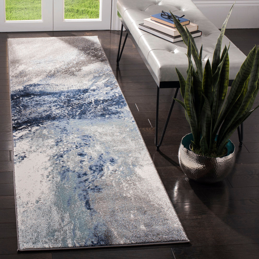 Elara Performance Abstract Rug 17 Stories Rug Size: Rectangle 2'3" x 6'