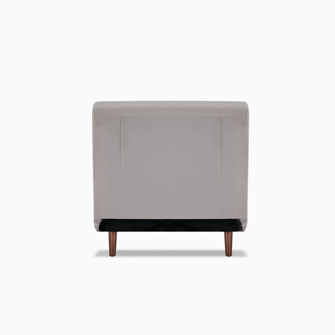 Jacquelyn 30.31" Wide Convertible Chair Mercury Row® Teen Leg Color: Coffee Fabric: Ivory Polyester