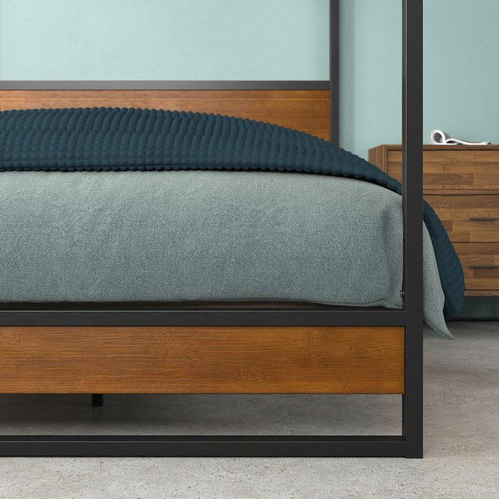 Lazio Canopy Bed Wade Logan® Size: Queen