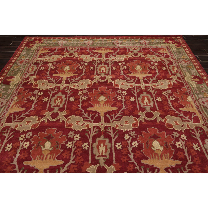 Handmade Tufted Wool Red/Green Area Rug Oriental Rug of Houston Rug Size: Rectangle 7'9'' x 9'9''