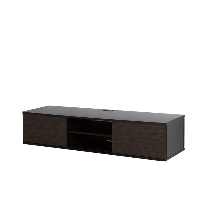 Agora Floating TV Stand for TVs up to 65" South Shore Color: Chocolate and Zebrano