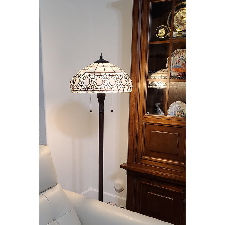 Tiffany 63" Reading Floor Lamp Amora Lighting
