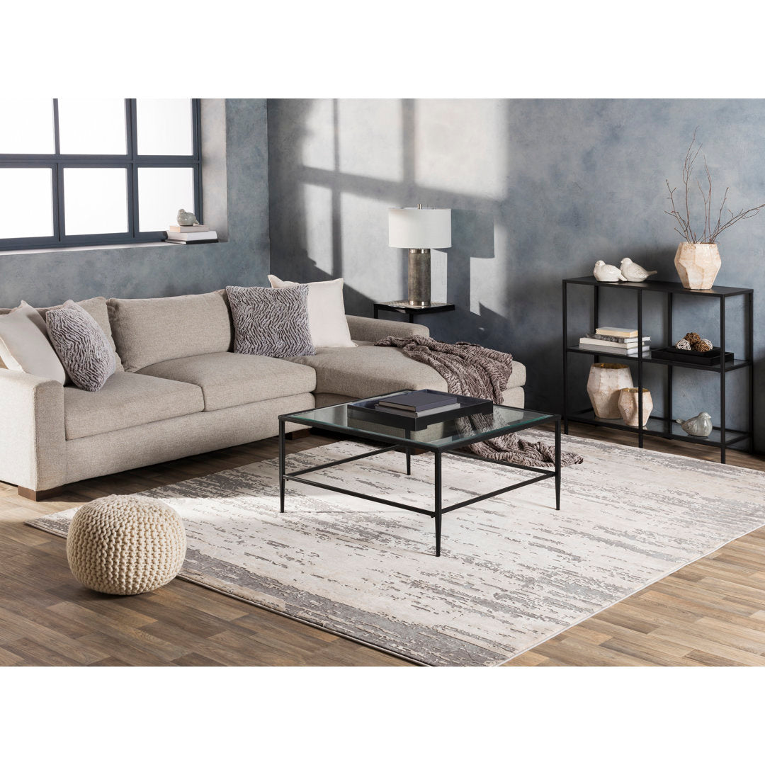 Bridgeton Abstract Gray/Khaki Area Rug Greyleigh™ Rug Size: Rectangle 7'10" x 10'3"
