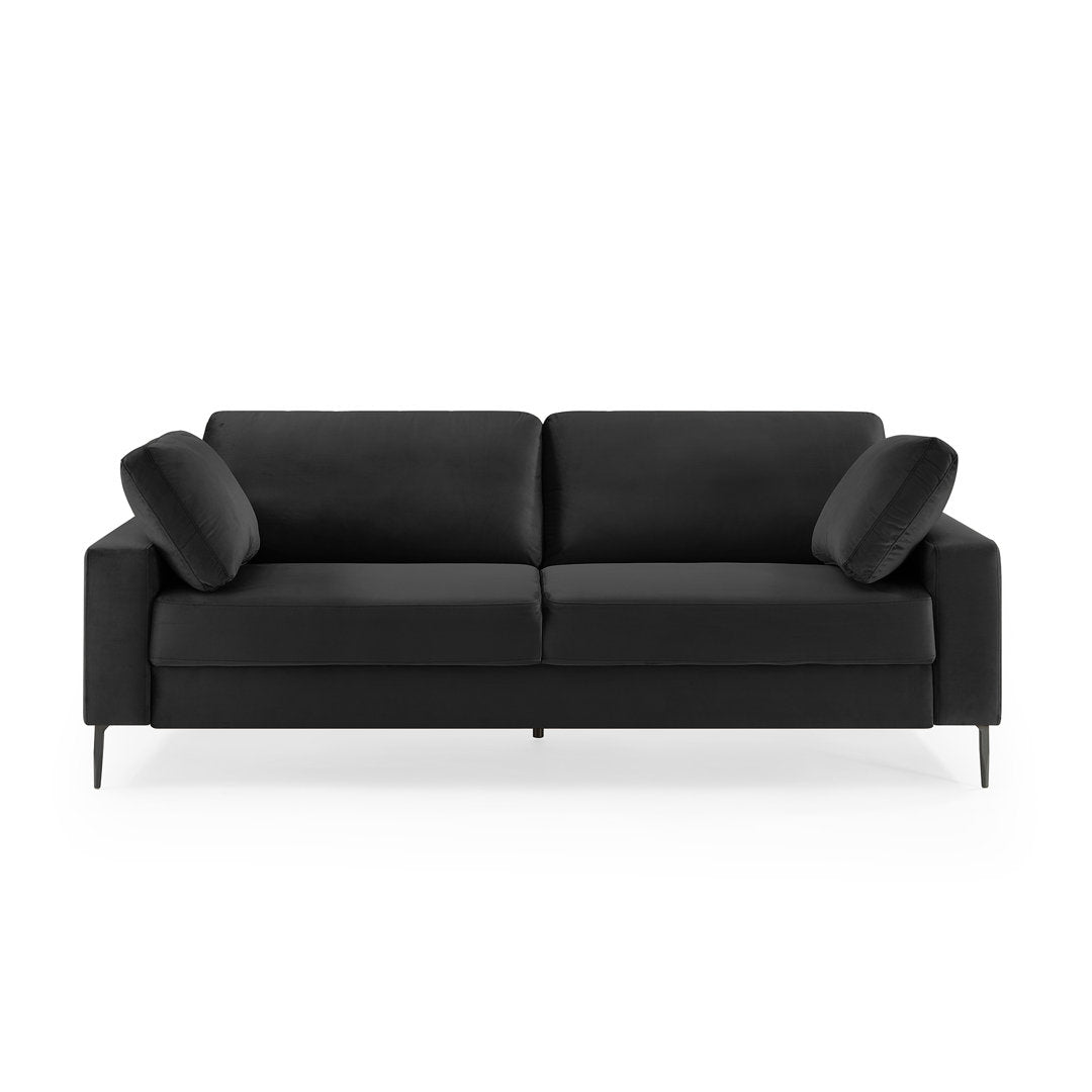 Jeses MINIMORE Modern Style Etta 84.3" Mid-Century Modern Design Sofa Corrigan Studio® Fabric: Black Velvet