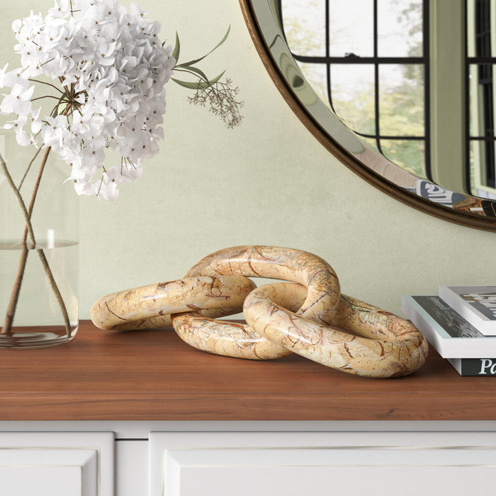 Ocarina Marble Chain Link Birch Lane™ Color: Forest Brown