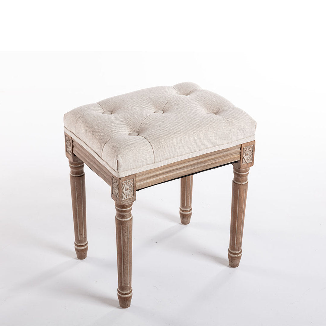 Karen Solid Wood Vanity Stool Kelly Clarkson Home Color: Beige