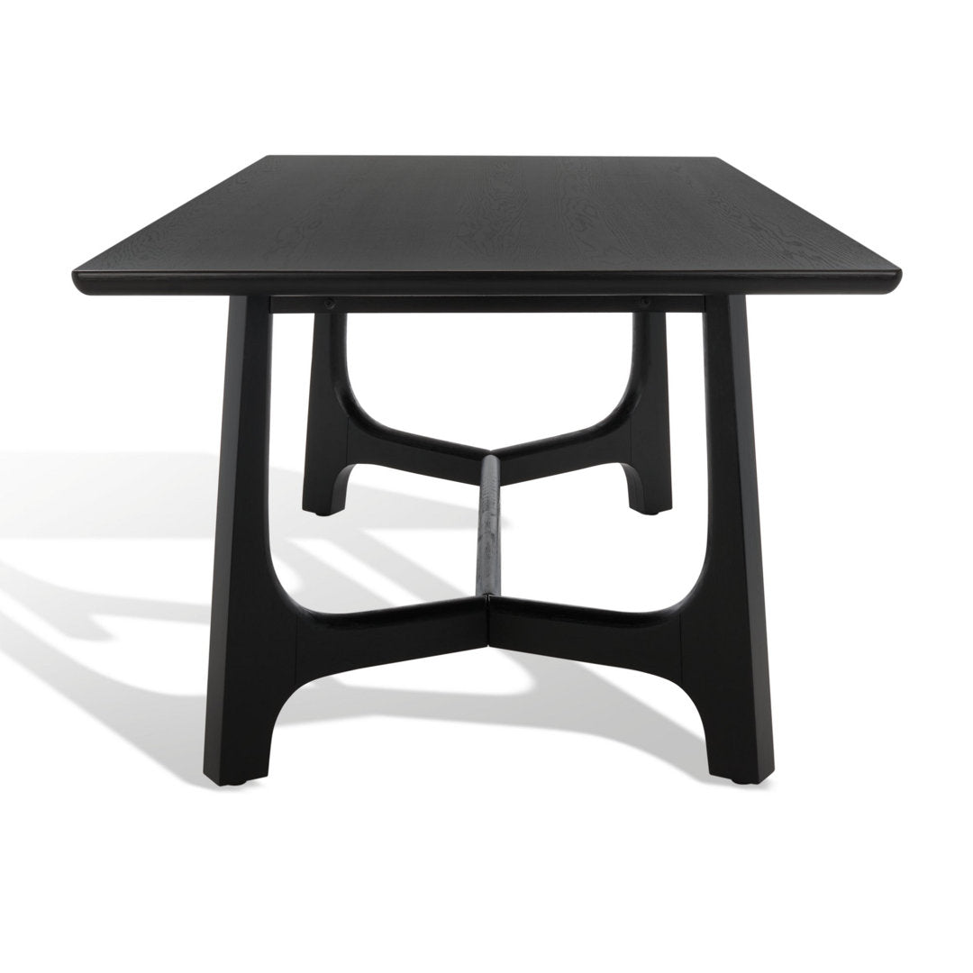 Burk 76" Trestle Dining Table AllModern Color: Black