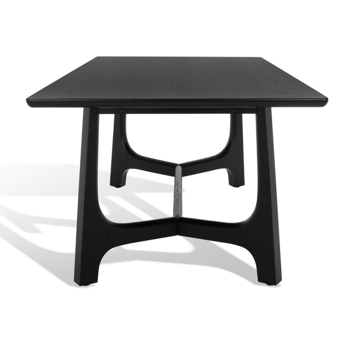 Burk 76" Trestle Dining Table AllModern Color: Black