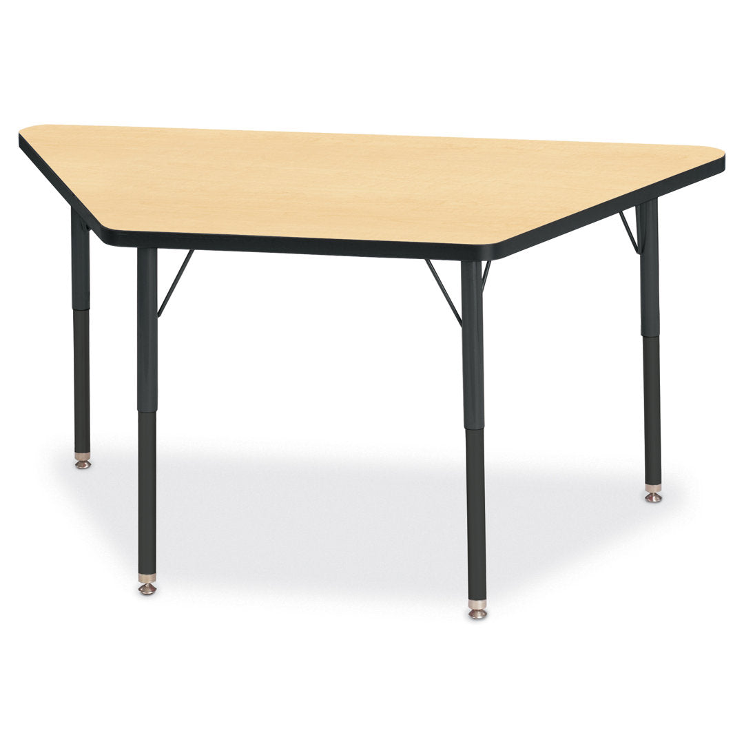 Berries® Trapezoid Activity Tables Jonti-Craft Size: 28" W x 48" D (Elementary size: 15" - 24" H) Side Finish: Maple