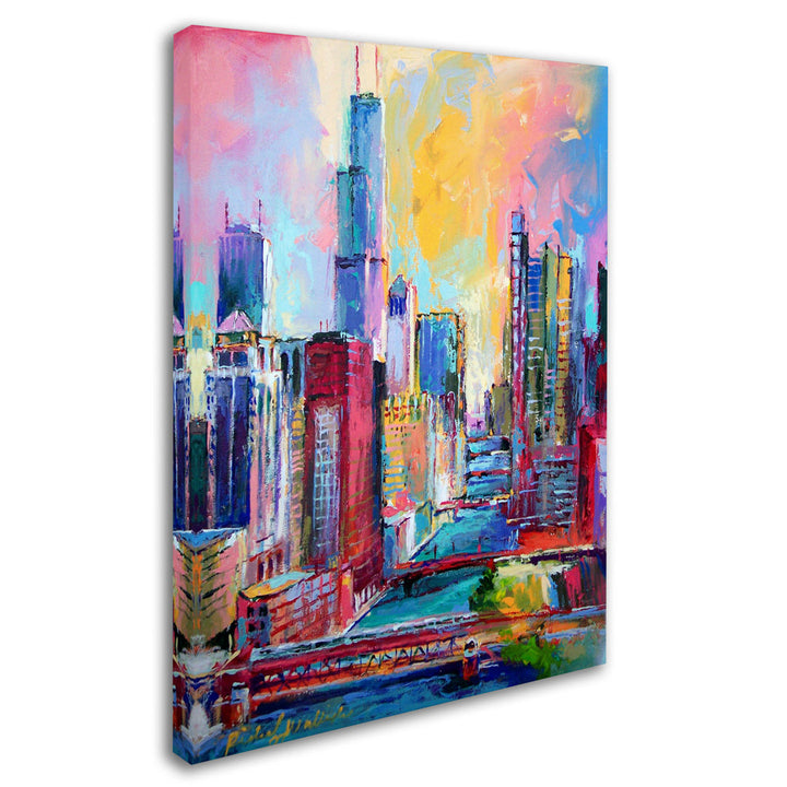 Chicago 3' Painting Print on Wrapped Canvas Ebern Designs Size: 47" H x 35" W x 2" D