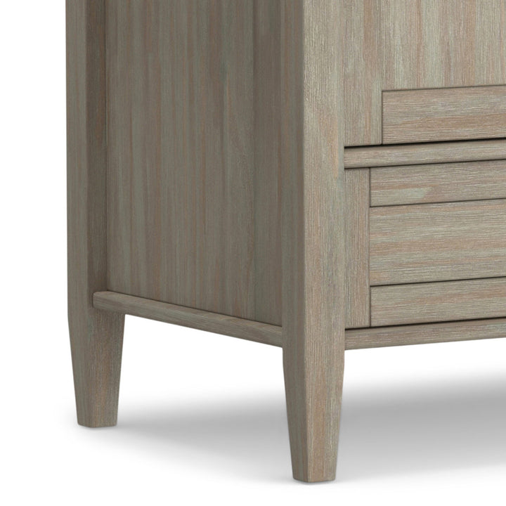 Warm Shaker SOLID WOOD TV Media Stand iFor TVs up to 50 inches Simpli Home Color: Distressed Gray