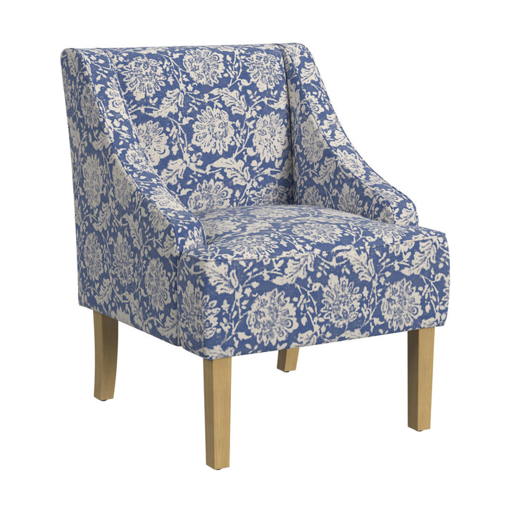 Adona Accent Chair Mistana™ Fabric: Blue Floral 100% Polyester,