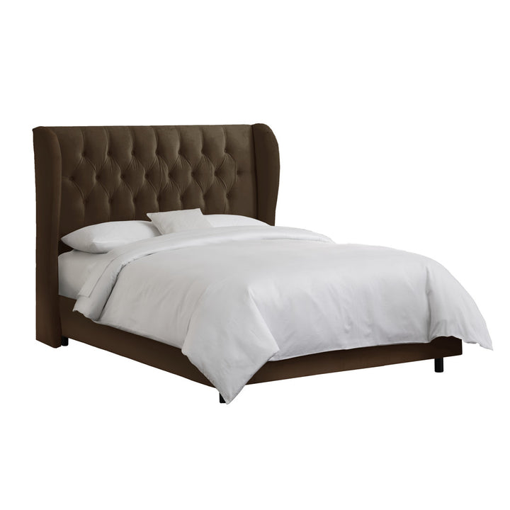 Knaresborough Tufted Upholstered Low Profile Standard Bed Greyleigh™ Size: Queen Body Fabric: Classic Chocolate Velvet