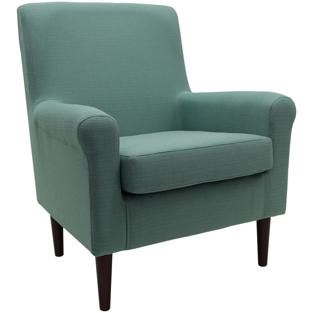 Ronald 28" Wide Armchair Andover Mills™ Leg Color: Black Fabric OR Leather Type: Spa Green