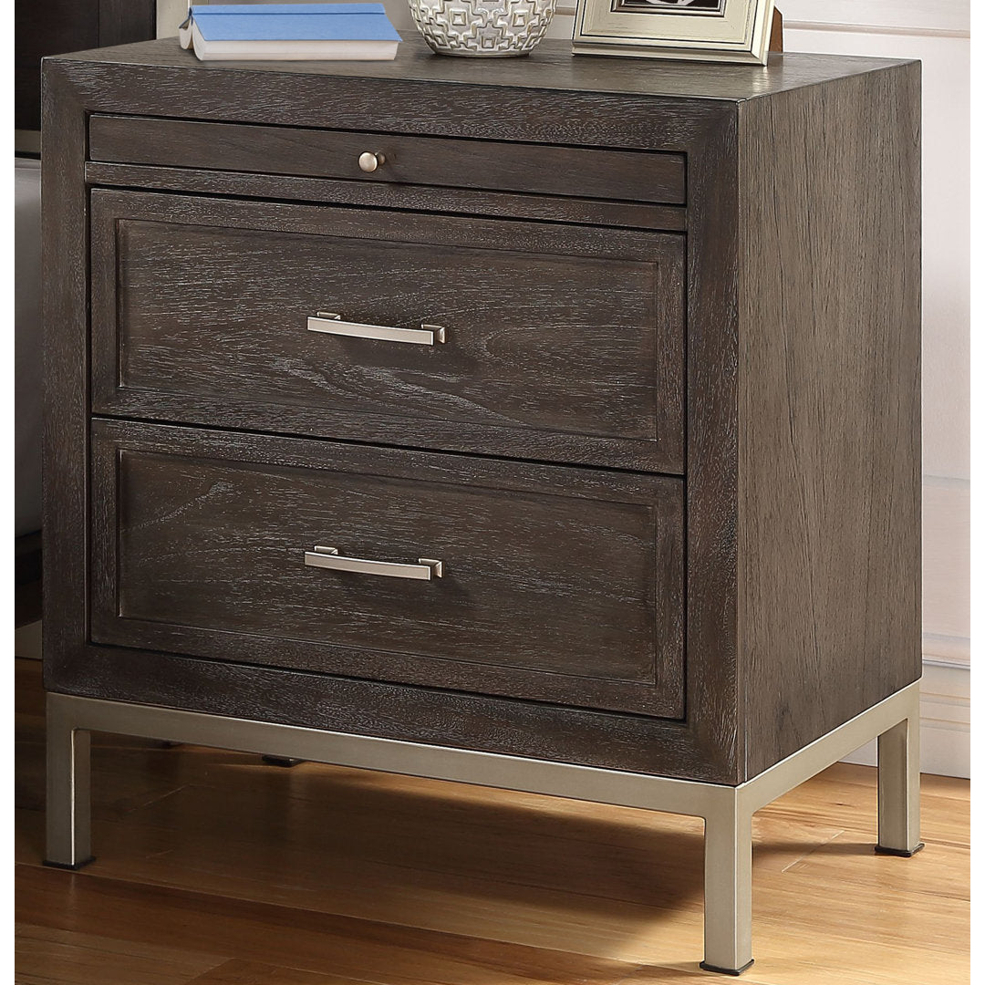 Brinerl 2 - Drawer Nightstand in Brown Mercury Row®