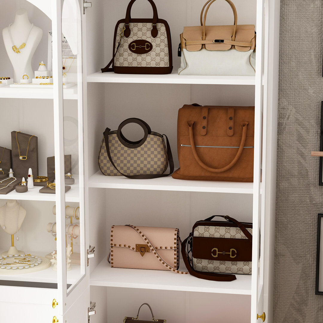 Elegent Wardrobe With Strong Storage And White Finish Latitude Run®