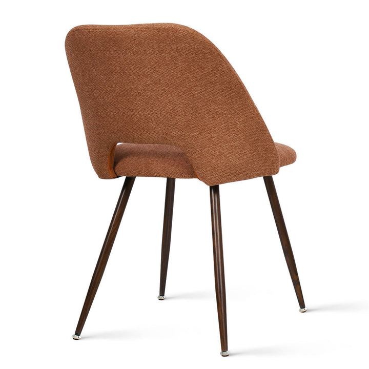 Aunnika Upholstered Walnut Dining Chairs, Set Of 4 (Set of 4) Wade Logan® Upholstery Color: Terra