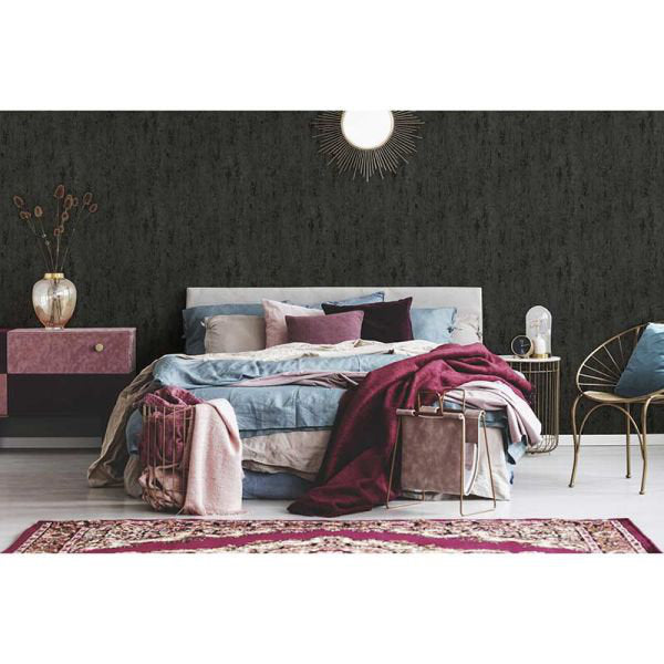 33' L x 21" W Texture Wallpaper Roll 17 Stories Color: Black/Gray Metallic