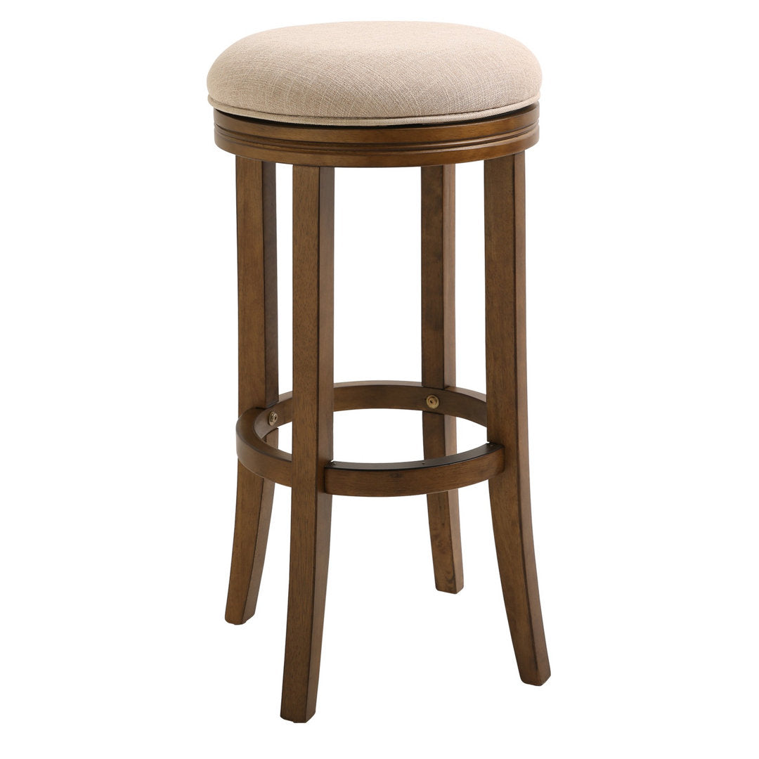 Mcgriff Solid Wood Swivel Backless Counter Height Bar Chair With Footrest Charlton Home® Color: Honeysuckle Seat Height: Counter Stool (26" Seat Height)