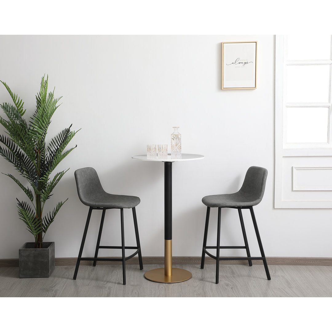 Brock Counter Height Dining Table Etta Avenue™ Top Color: White