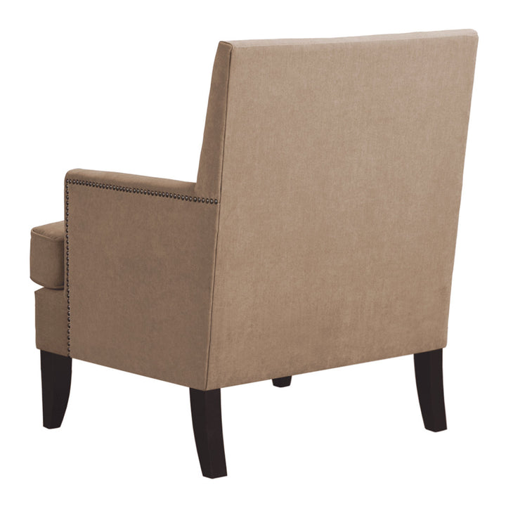 Colton Nailhead Club Chair Three Posts™ Upholstery Color: Sand Polyester