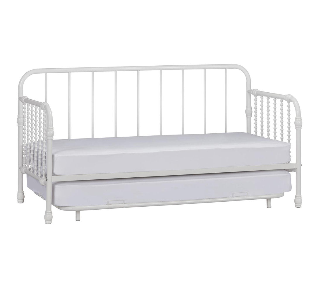 Monarch Hill Wren Twin Metal Daybed with Trundle Little Seeds Color: White