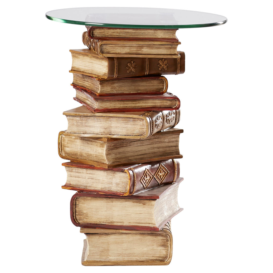 Montegue Stacked Books Glass Figurine Table World Menagerie