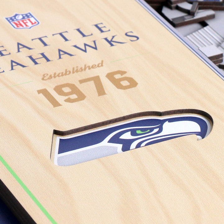 NFL 5-Layer Stadiumview Wall Art YouTheFan Color: Teal NFL Team: Seattle Seahawks