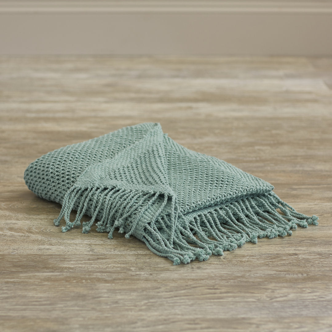Duien Cotton Throw Birch Lane™ Color: Teal