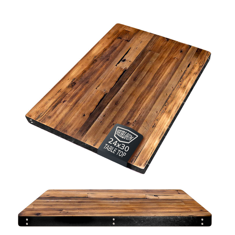 Heirloum Rectangular Metal Edge Table Top Heirloum Size: 1.5" H x 30" L x 24" W