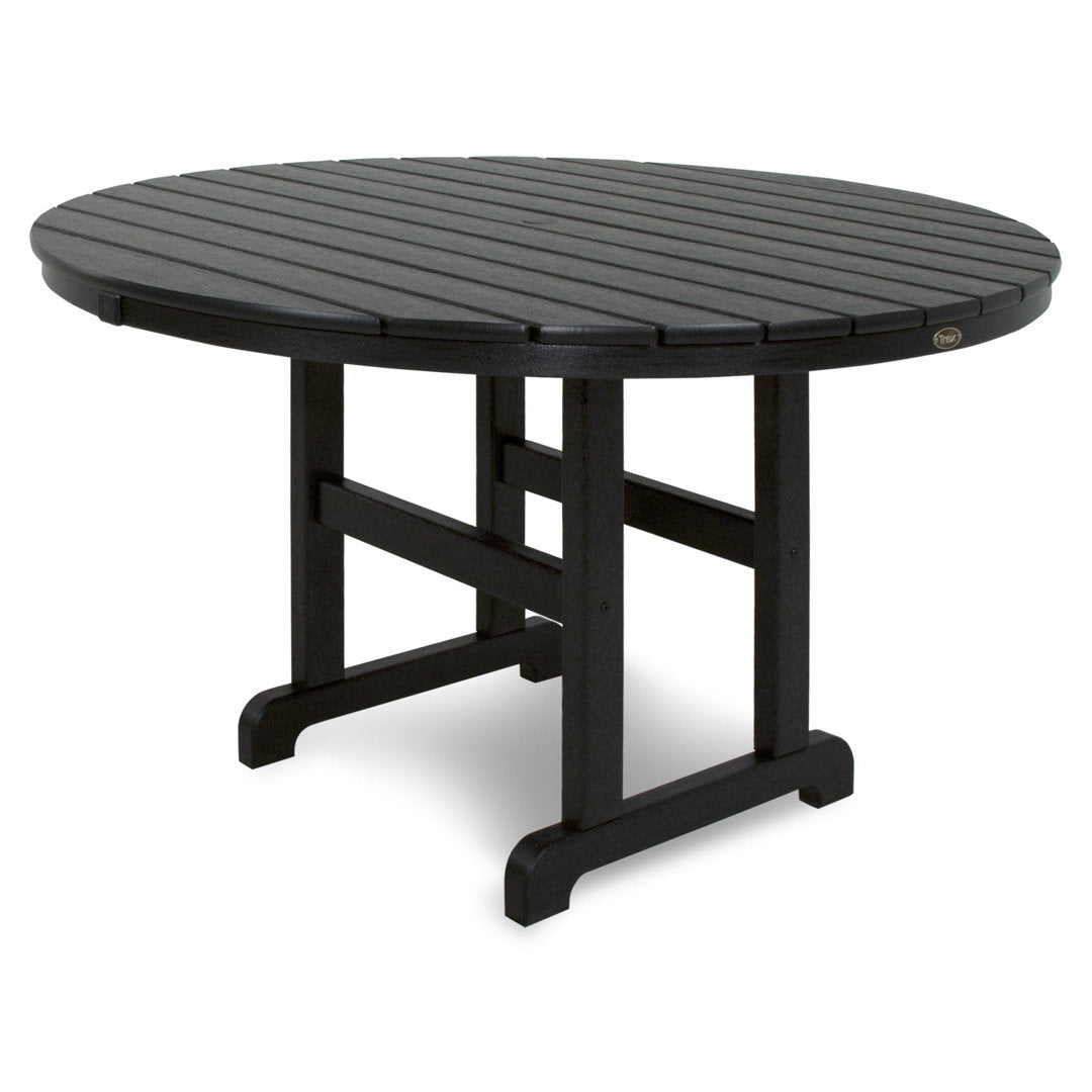 Monterey Bay Round Dining Table Trex Outdoor Color: Black