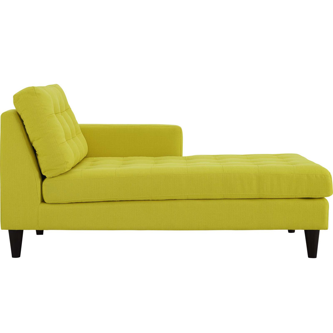 Modway Carson Carrington Humlebaek Right-Arm Upholstered Fabric Chaise Modway Upholstery Color: Sunny Orientation: Right Hand Facing