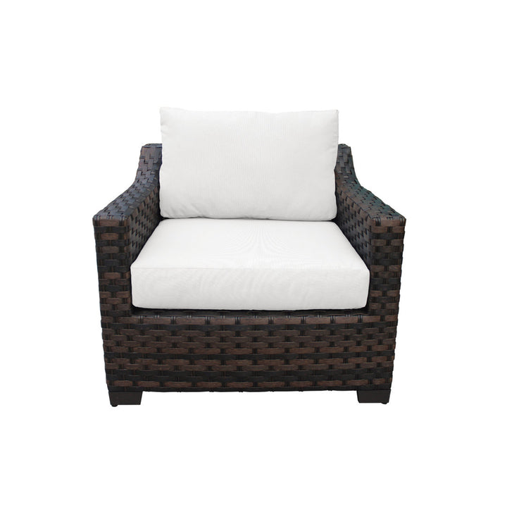 River Brook Patio Chair with Cushions kathy ireland Homes & Gardens by TK Classics Cushion Color: White Performance