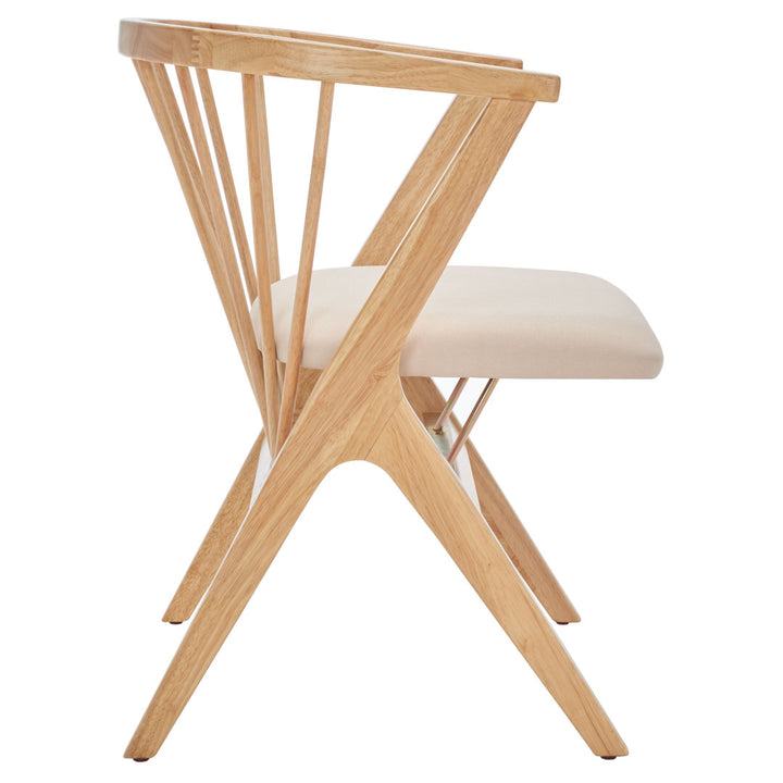 Artemis Slat Back Side Chair in Black (Set of 2) Mistana™ Upholstery Color: Natural, Color: Beige