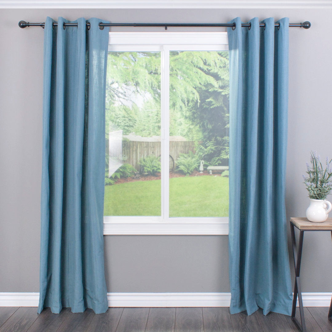 Inman Metal Adjustable Single Curtain Rod Winston Porter Size: 72" - 144" W Finish: Silver