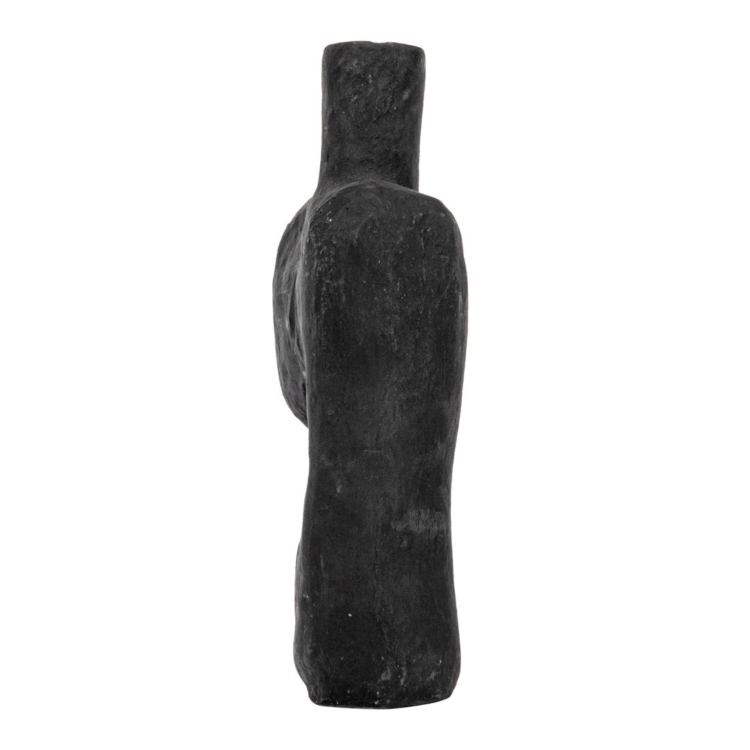 Amador Gray 14" Stoneware Table Vase AllModern Color: Black