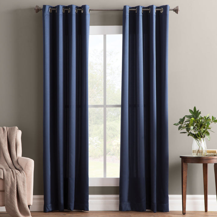 Wayfair Basics Room Darkening Grommet Curtain Panel Wayfair Basics® Curtain Color: Navy Size per Panel: 40" W x 63" L