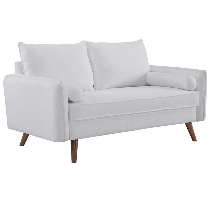 Modway Revive Upholstered Fabric Loveseat Modway Upholstery Color: White Polyester