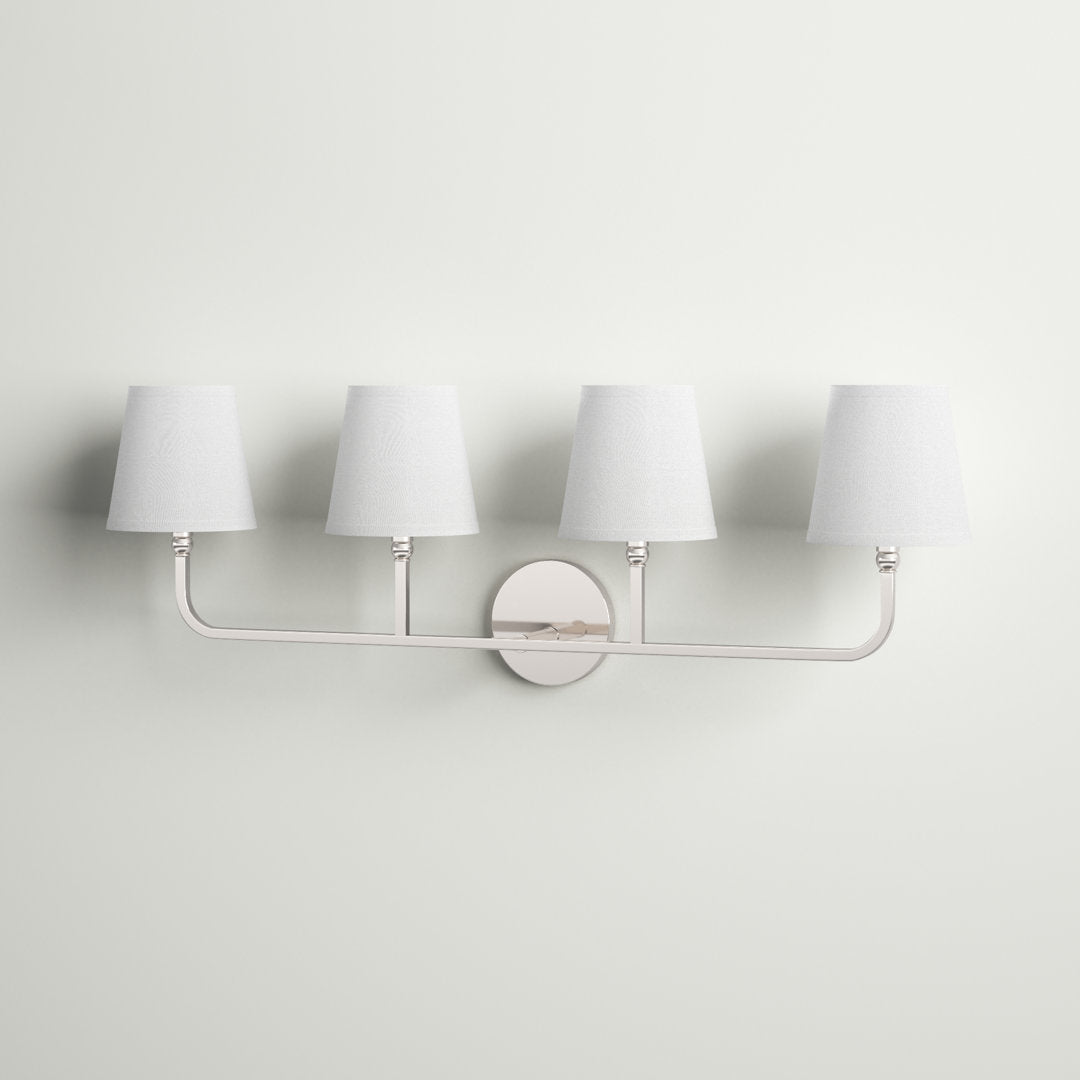 Climsland Dimmable Vanity Light Three Posts™ Number of Lights: 4, Finish: Polished Nickel