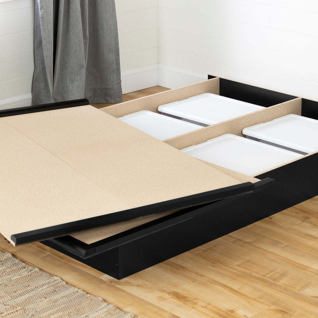 Step One Platform Bed South Shore Color: Black Size: Queen