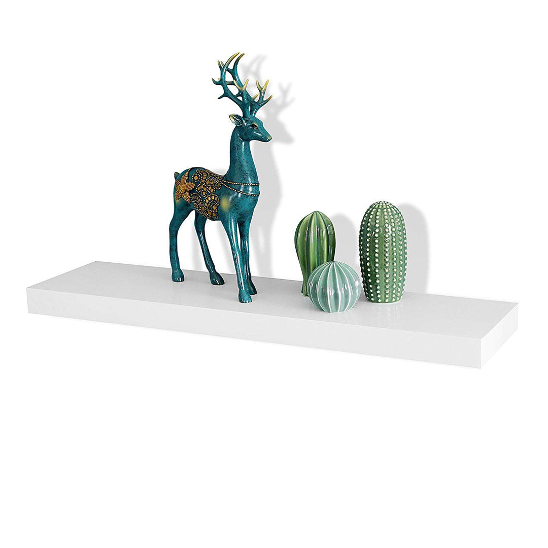 Himmelmann Floating Shelf Ebern Designs Size: 2" H x 59.5" W x 9.25" D Finish: White