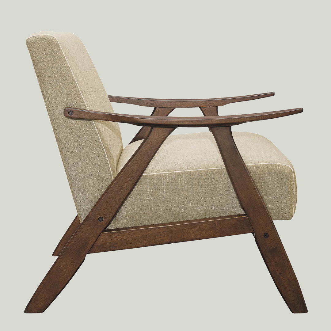 Hofstetter 72.39Cm Wide Polyester Armchair George Oliver Fabric: Light Brown Linen